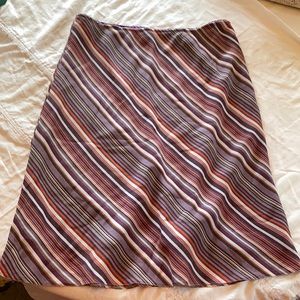 diagonal striped skirt